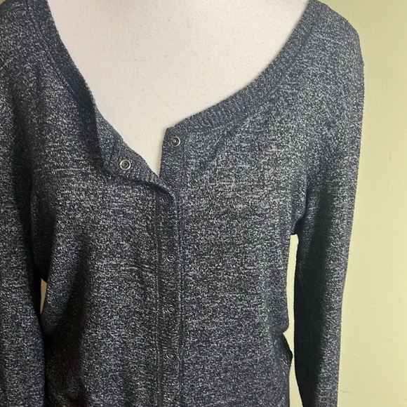 Aerie Cozy Charcoal Gray Long Sleeve Romper - Picture 6 of 14